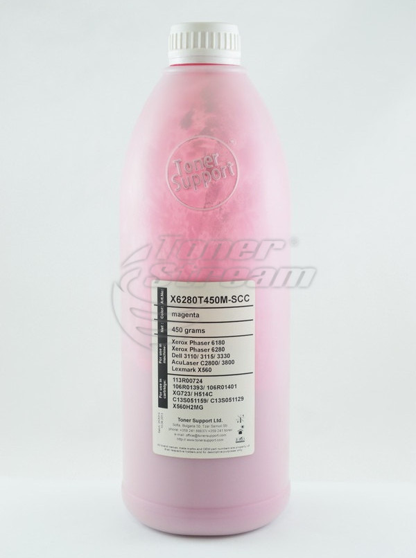 Colored toner in bottleX6280T450M-SCC - 450 gr. magenta, suppliеr Static Control for use in 106R01393