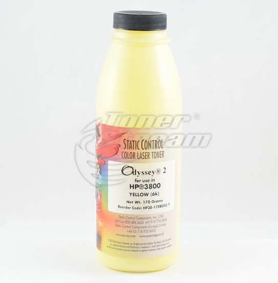 Colored toner in bottleHP3800T170Y-2-SCC - 170 gr. 6000 copies yellow, suppliеr Static Control for use in C-EXV 26