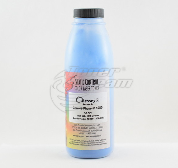 Colored toner in bottleX6280T150C-SCC - 150 gr. 5900 copies cyan, suppliеr Static Control for use in 106R01392
