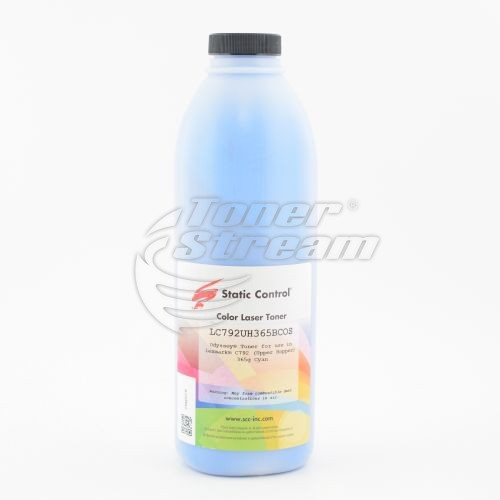 Цветен тонер в бутилкаLEXC792T365C-SCC - 365 гр. 20000 копия циан, доставчик Static Control предназначен за C780H2CG