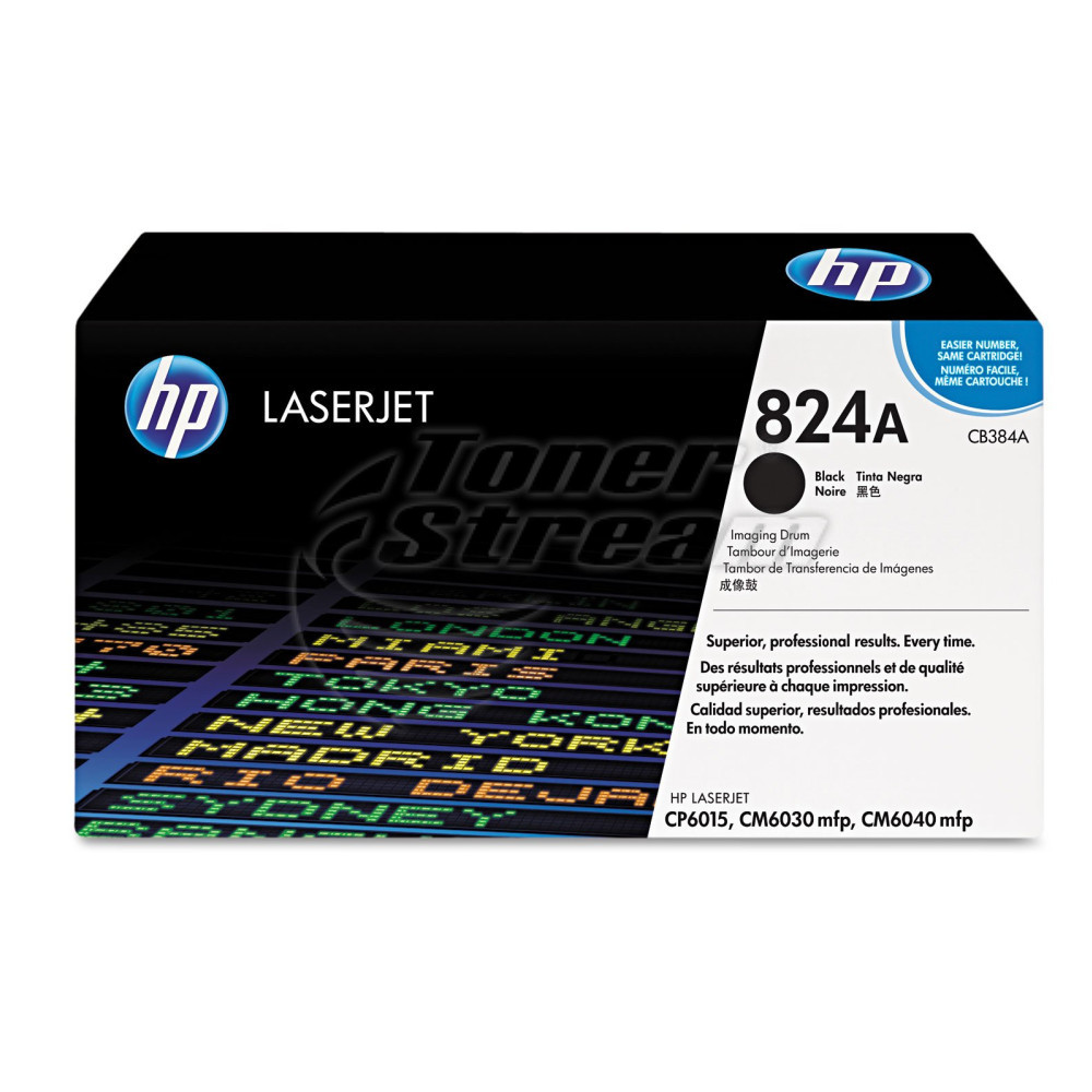 New original drum unit Hewlett-Packard CB384A - 825A- 23000 copies, black, for use in Color LaserJet CP6015 - image 1