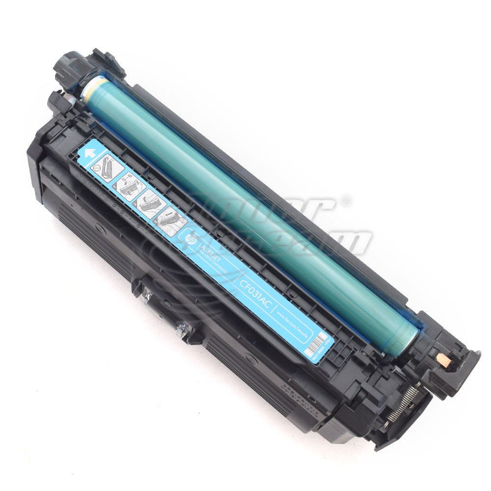 Нова оригинална тонер касета Hewlett-Packard CF031A - 646A- 12500 копия, циан, предназначена за Color LaserJet CM4540 MFP