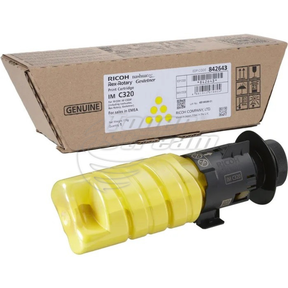 Тонер касета Ricoh 842643- 10000 копия, жълта, предназначена за IM C320