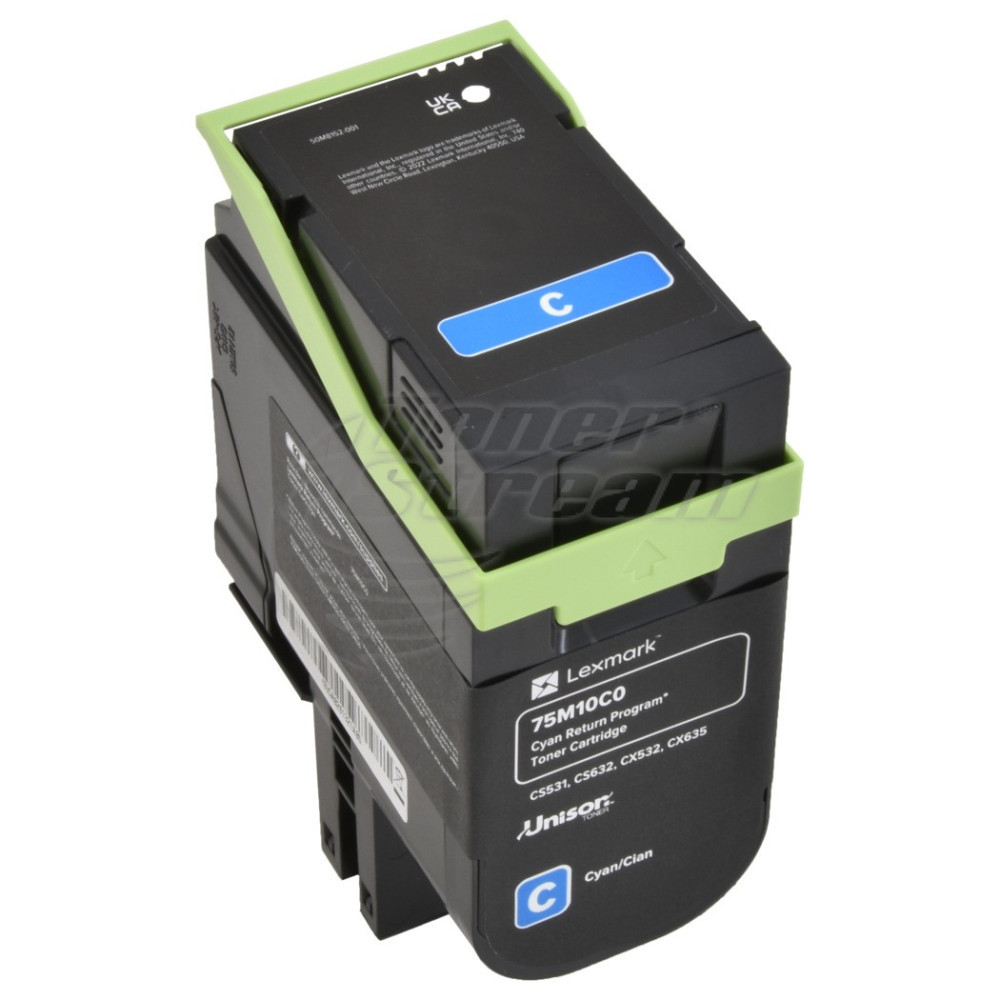 Toner cartridge Lexmark 75M20C0- 2000 copies, cyan, for use in CS531