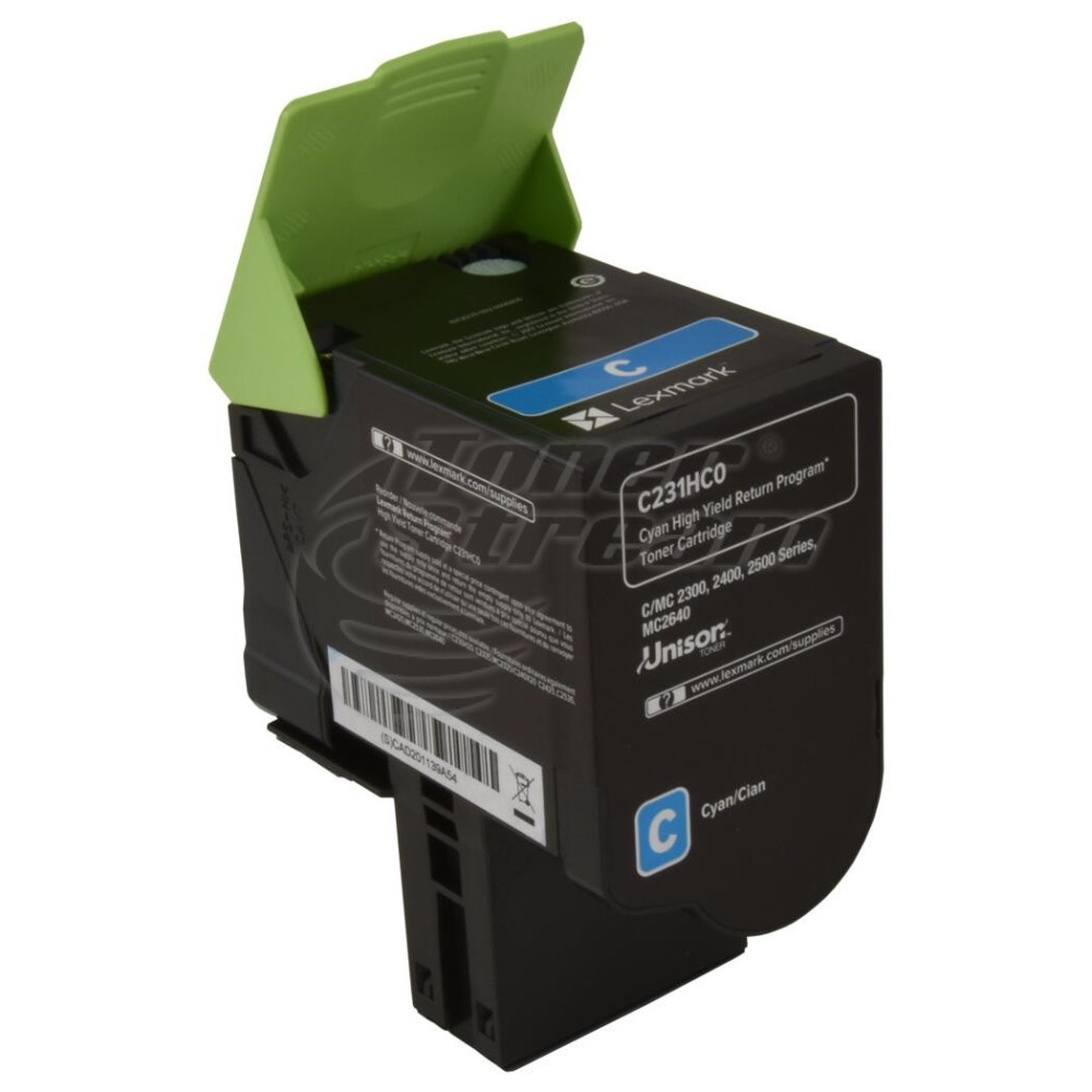 Toner cartridge Lexmark C232HC0- 2300 copies, cyan, for use in C2425