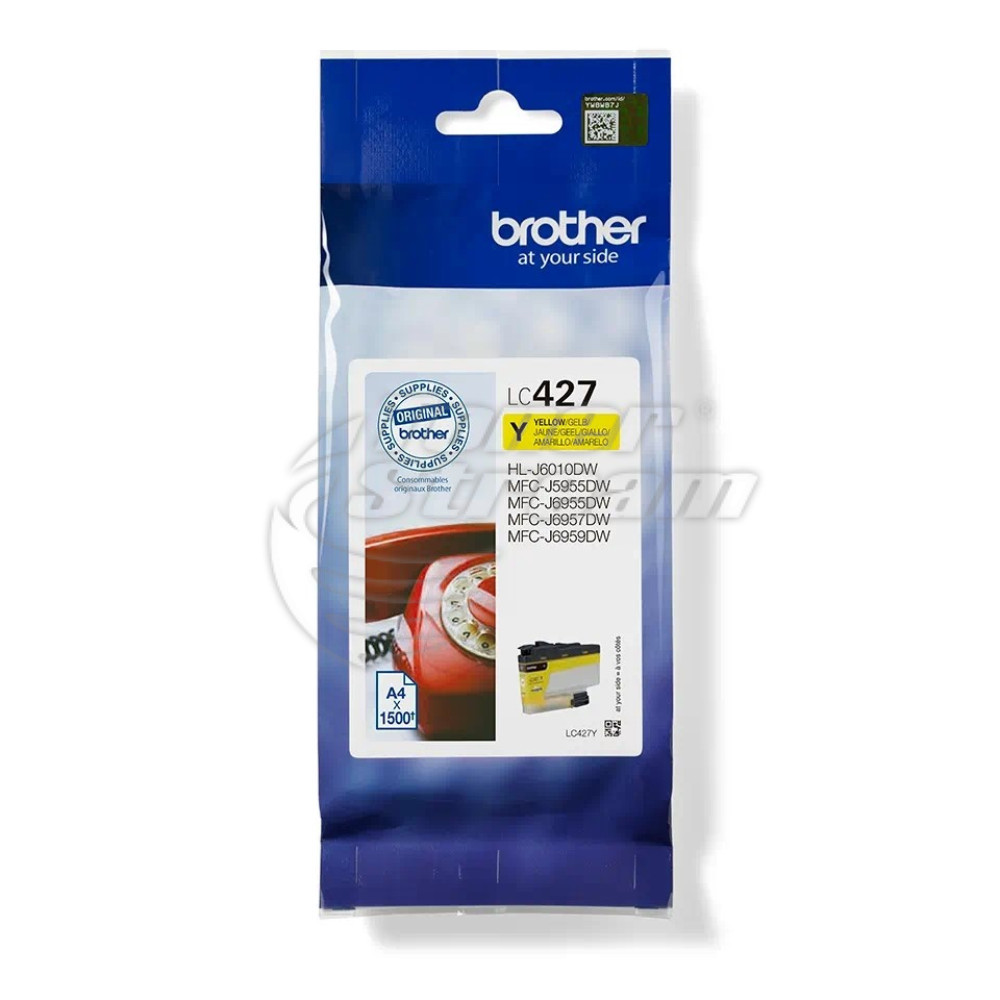Мастилница - BR427YINK-OEM 1500 копия, жълта, доставчик Brother предназначен за MFC-J5955