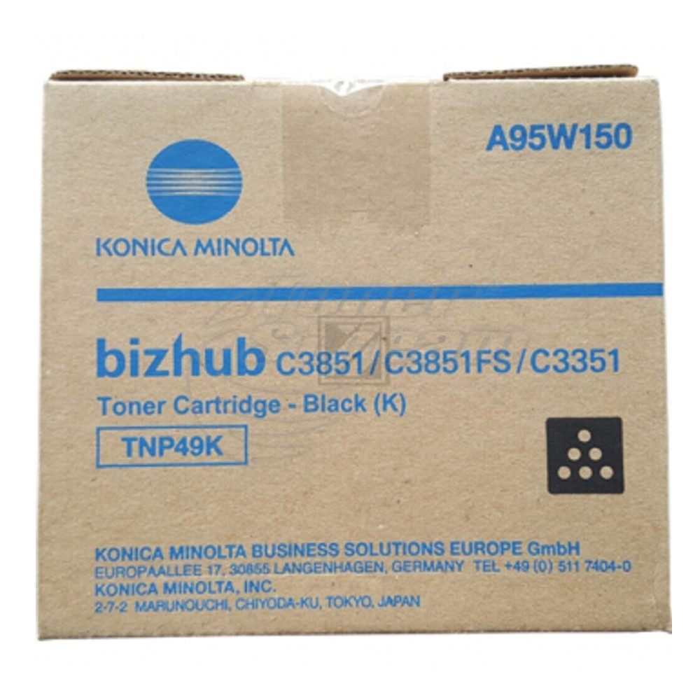 New original toner cartridge Konica/Minolta TNP-49K- 13000 copies, black, for use in Bizhub C3351 - Image 1