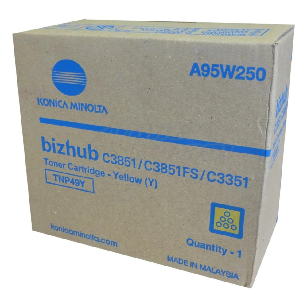 New original toner cartridge Konica/Minolta TNP-49Y- 12000 copies, yellow, for use in Bizhub C3351 - Image 1