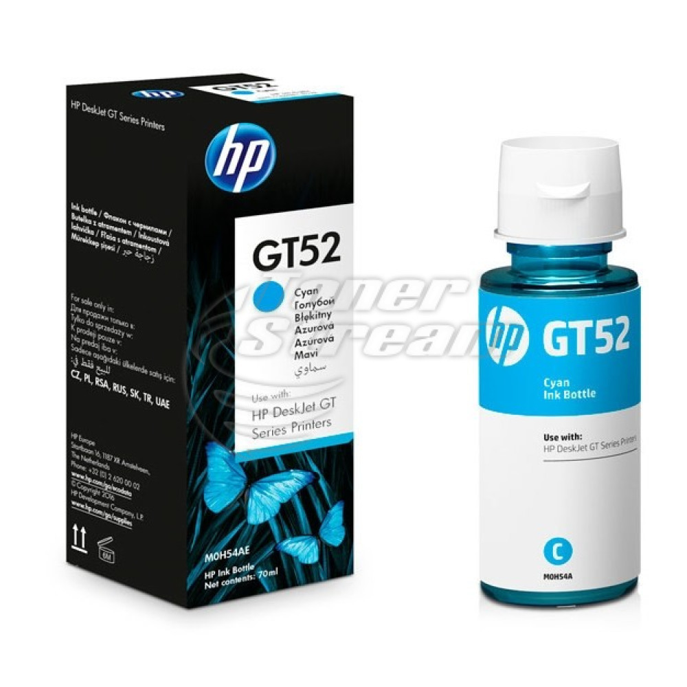 Ink in bottle - HPGT52C-OEM , cyan, suppliеr Hewlett-Packard for use in Smart Tank 589