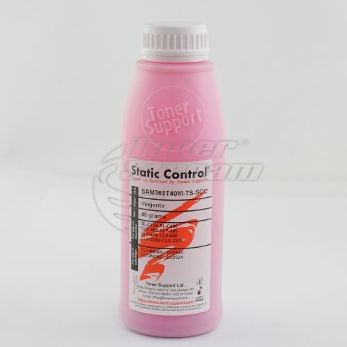 Цветен тонер в бутилкаSAM365T40M-TS-SCC - 40 гр. 1000 копия магента, доставчик Static Control предназначен за CLT-M406S / SU252A