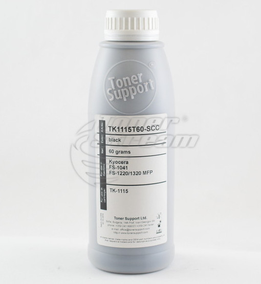 Монохромен тонер в бутилкаTK1115T60-SCC - 60 гр. 1600 копия, доставчик Static Control предназначен за TK-1115
