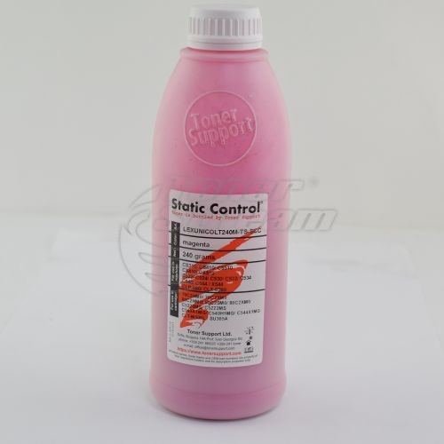 Colored toner in bottleLEXUNICOLT240M-TS-SCC - 240 gr. magenta, suppliеr Static Control for use in 70C2HM0