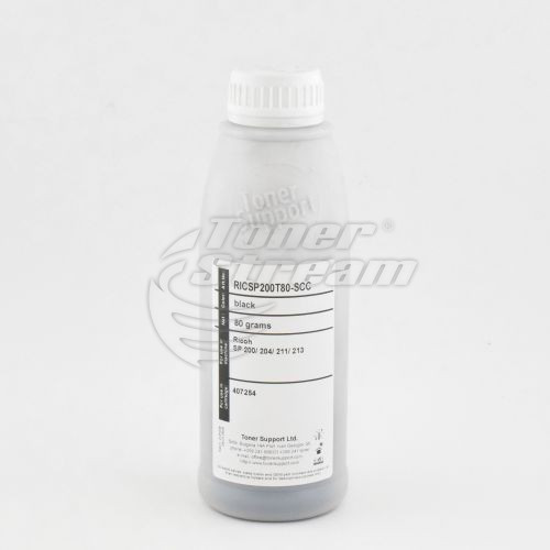 Monochrome toner in bottleRICSP200T80-SCC - 80 gr. 2600 copies, suppliеr Static Control for use in 407254