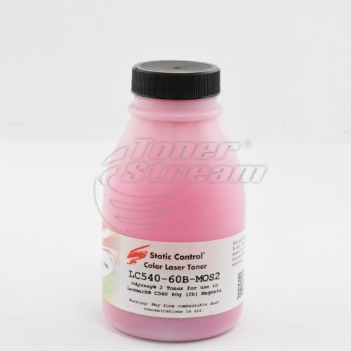 Colored toner in bottleLEXC540T60M-2-SCC - 60 gr. 2000 copies magenta, suppliеr Static Control for use in C540H1MG