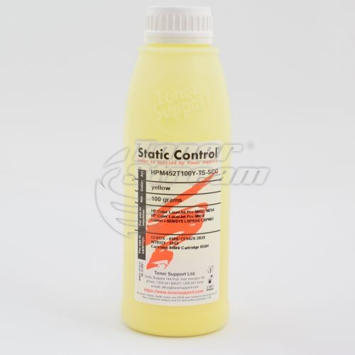 Colored toner in bottleHPM452T100Y-TS-SCC - 100 gr. 5000 copies yellow, suppliеr Static Control for use in Cartridge 067H