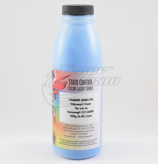 Цветен тонер в бутилкаSAM770T200C-SCC - 200 гр. 7000 копия циан, доставчик Static Control предназначен за CLT-C6092S / SU082A