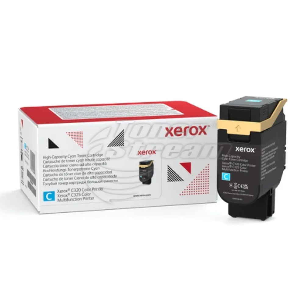 Нова оригинална тонер касета Xerox 006R04824- 1800 копия, циан, предназначена за C320