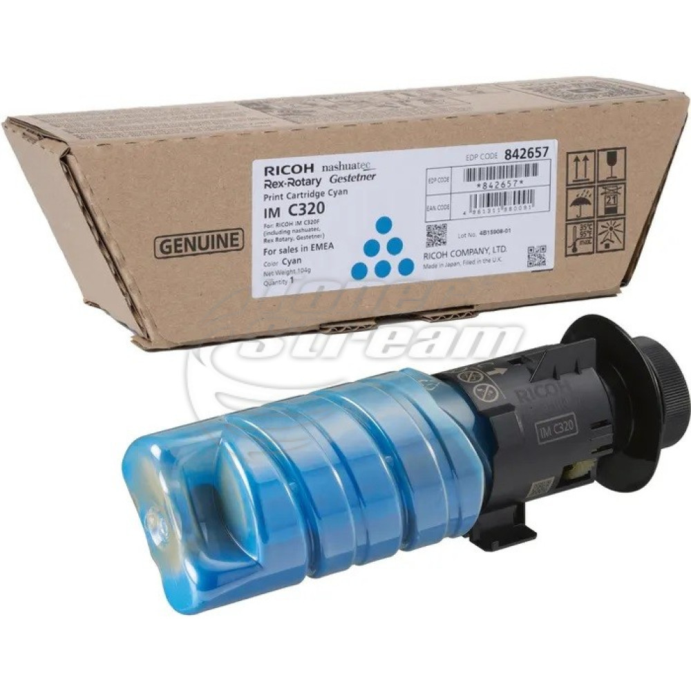 Нова оригинална тонер касета Ricoh 842657- 10000 копия, циан, предназначена за IM C320