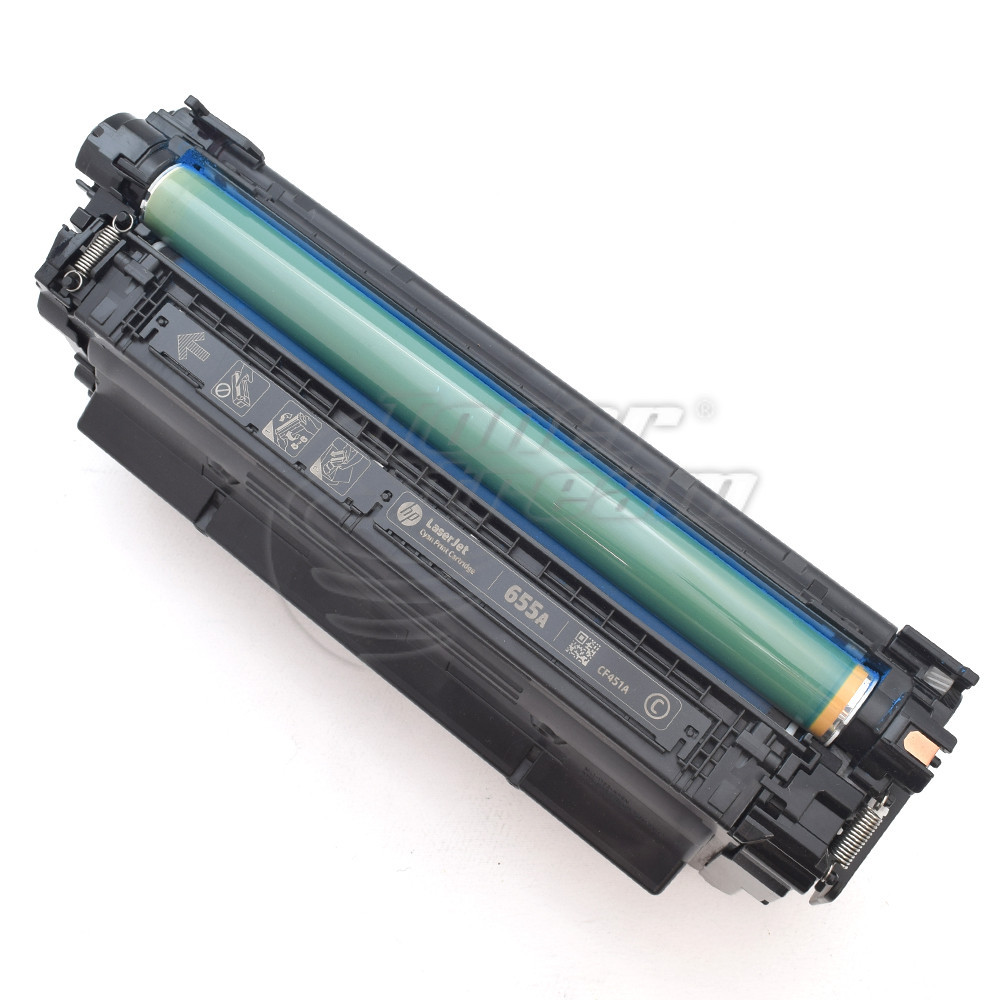 Streaming toner cartridge Hewlett-Packard CF451A - 655A- 10500 copies, cyan, for use in Color LaserJet Enterprise M653 - Image 1