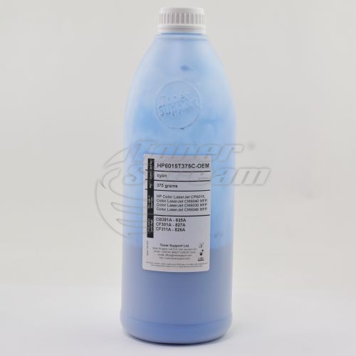 Цветен тонер в бутилкаHP6015T375C-OEM - 375 гр. 21000 копия циан, доставчик Hewlett-Packard предназначен за CB381A - 824A