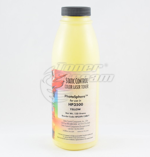 Colored toner in bottleHP3500T150Y-SCC - 150 gr. 4000 copies yellow, suppliеr Static Control for use in Q2672A - 309A