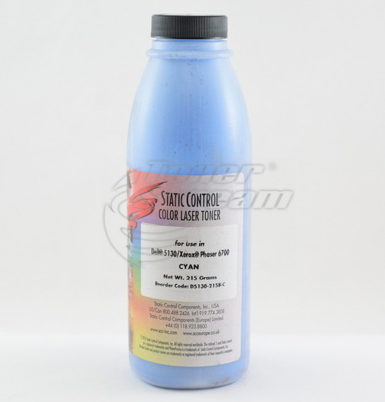 Colored toner in bottleX6700T215C-SCC - 215 gr. 12000 copies cyan, suppliеr Static Control for use in 106R01523