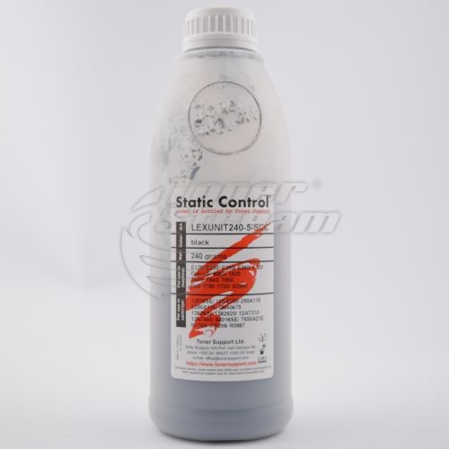 Монохромен тонер в бутилкаLEXUNIT240-5-SCC - 240 гр. 9000 копия, доставчик Static Control предназначен за E360H21E