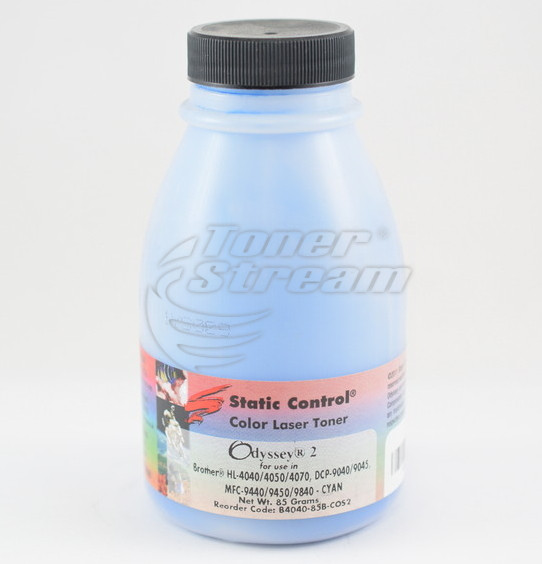 Colored toner in bottleBR4040T85C-SCC - 85 gr. 4000 copies cyan, suppliеr Static Control for use in TN-130C