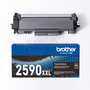 Нова оригинална тонер касета Brother TN-2590XXL- 5000 копия, монохромна, предназначена за MFC-L2922 - Изображение 1