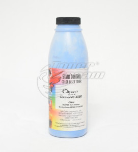 Цветен тонер в бутилкаLEXX560T175C-SCC - 175 гр. 10000 копия циан, доставчик Static Control предназначен за X560H2CG
