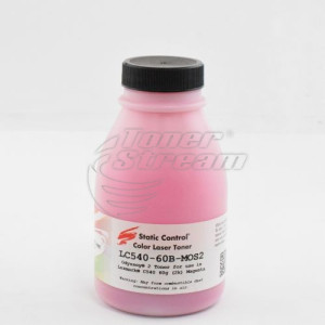 Colored toner in bottleLEXC540T60M-2-SCC - 60 gr. 2000 copies magenta, suppliеr Static Control for use in C540H1MG