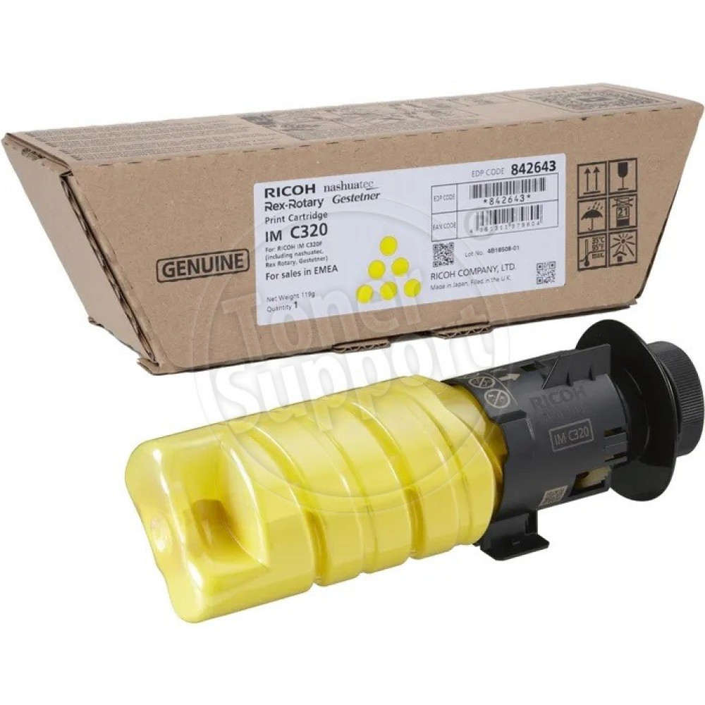 Тонер касета Ricoh 842643- 10000 копия, жълта, предназначена за IM C320