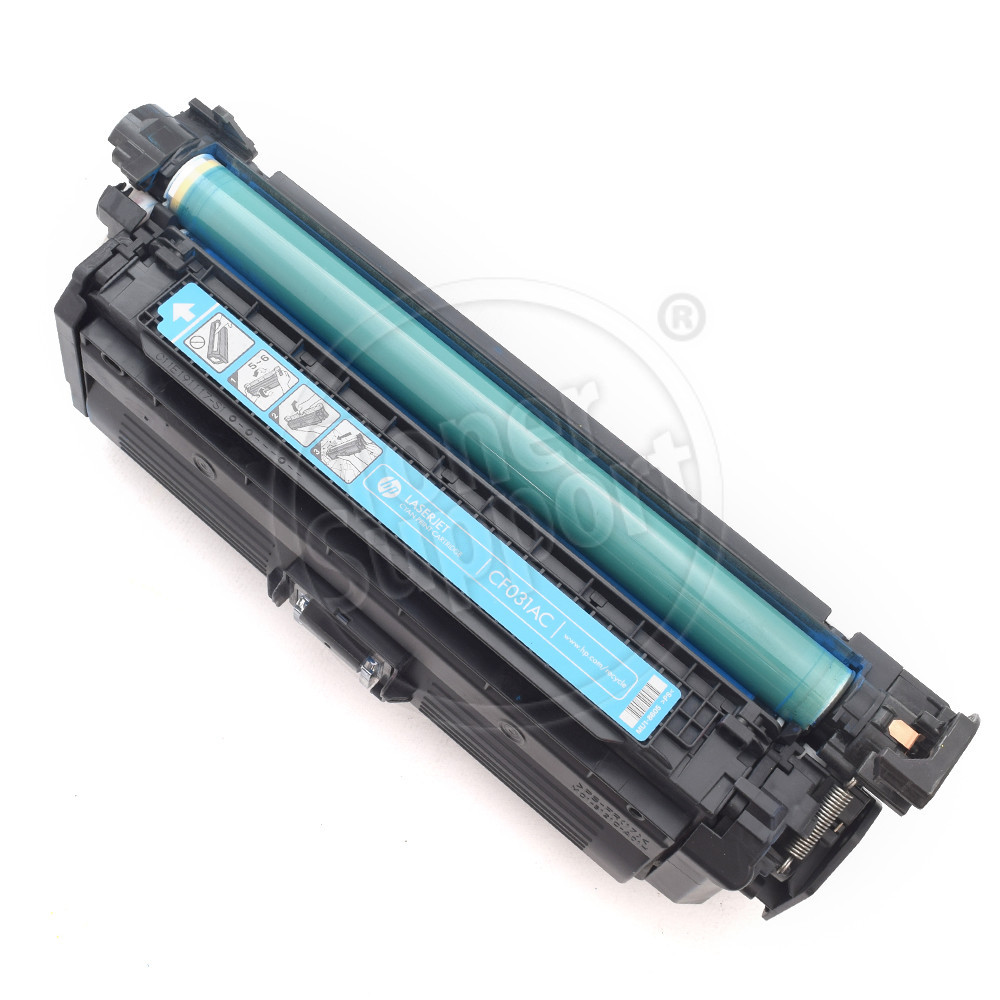 Тонер касета Hewlett-Packard CF031A - 646A- 12500 копия, циан, предназначена за Color LaserJet CM4540 MFP - Изображение 1