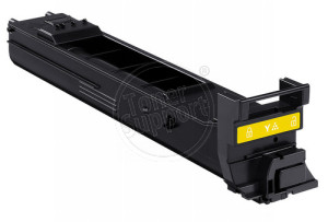 Original virgin empty modul Konica/Minolta / A0DK253 - 8000 copies, yellow, for use in Bizhub C20