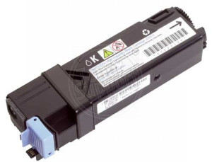 Оригинален, непрезареждан изразходван модул Dell / T106C - 2500 копия, черен, предназначен за 2130 Color Laser Printer