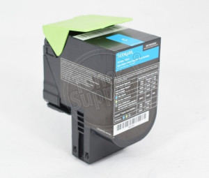 Оригинален, непрезареждан изразходван модулLexmark 80C2HC0- 3000 копия, циан, предназначен за CX410